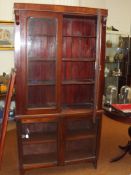 Victorian mahogany glazed bookcase