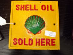 Cast iron Shell Oil sign