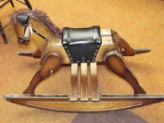 1950's wooden rocking horse