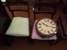 Pair of bar back inlaid chairs