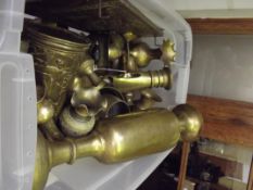 Very large box of brassware