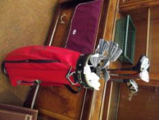 Golf clubs and bag
