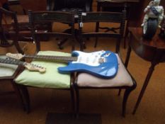 Pair of carved H back chairs