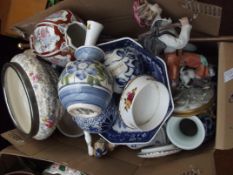 Large box of ceramics