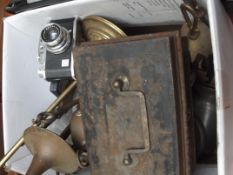 Mix box of metal ware to include a cash box