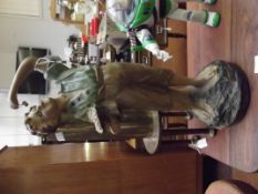 Chalk figure of a boy