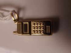 9 carat gold mobile phone charm