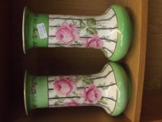 Pair of Victorian vases. one a/f