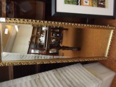 Gilt framed bevel edge mirror