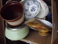 Large box of ceramics