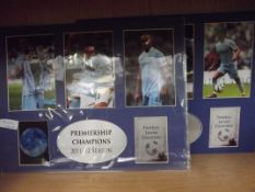 Two M.C.F.C montages, one signed Vincent Kompany
