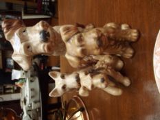 4x Sylvac dogs