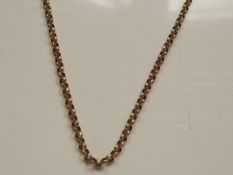 9 ct gold belcher chain, 4 grams