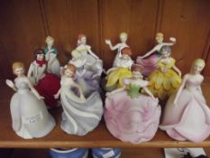 Set of twelve figures