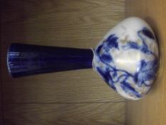 Royal Doulton blue and white vase