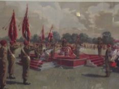 Framed military print