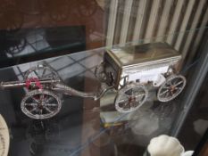 Silver plated gun carriage by Drew & Sons, Piccadi
