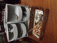 Two jewellery boxes and contents