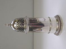 Silver sugar caster, Birmingham, 1984, Barker Ellis Silver Co, weight 198 grams, height 17cm
