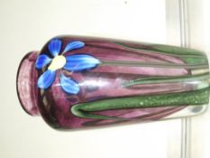 Vandermark merritt studio glass vase. Signed - 18c