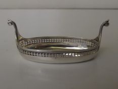 Silver bonbon dish in the form of a Viking long bo