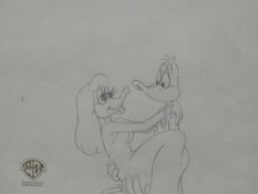 A Warner Brothers production art pencil animation