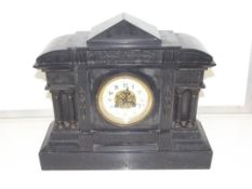Slate mantle clock