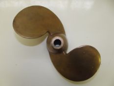 Bronze two blade propeller, 26cm