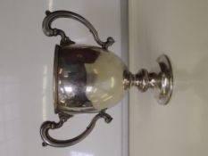 Silver twin handled presentation trophy 'BOLTON AN
