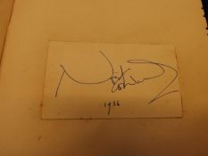 Autograph book to include 29 autographs, mainly mu
