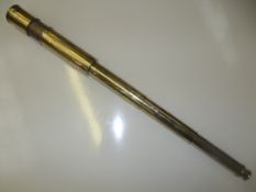 19th century brass four drawers telescope with ext