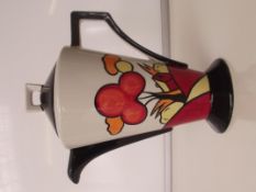 Lorna Bailey lidded coffee pot, conical form in th