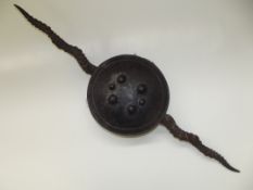 19th century Indian Madu parrying shield, amateur