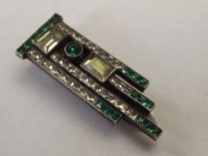 935 continental silver and paste art deco geometri