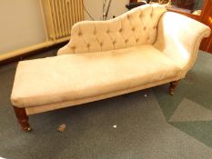 Edwardian chaise lounge recently upholstered in a