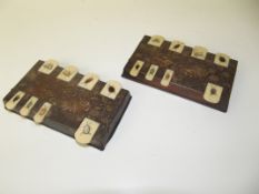 Pair of late 19th century Japanese Shibayama whist