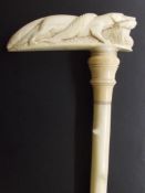 Late 19th/early 20th century ivory sectional walki