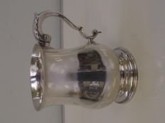 Silver Christening tankard, baluster form with scr