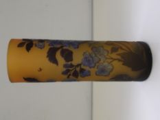 Galle Tip art nouveau style cameo glass vase, cyli