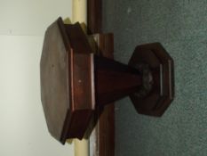 Victorian mahogany sewing box, octagonal form, the