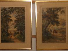 Pair of Henry Earp Snr, 1831-1913, watercolours ru
