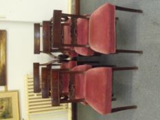 Set of six early 19th century bar back mahogany di