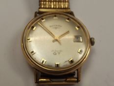 Rotary GT21 jewel 9ct gold case with date aperture