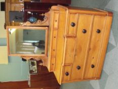 Edwardian breakfront dressing table, two long draw