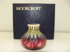 Moorcroft vase, squat form in the April Tulips pat