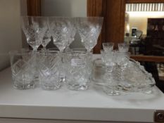 Collection cut crystal glasses