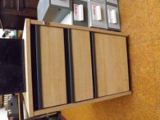 3 draw filing cabinet with key