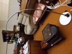 Modern chrome lamp with marble base