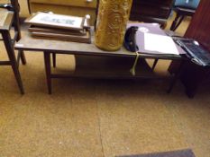Retro oak long john coffee table