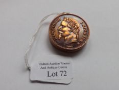 Cigarette lighter in the form of Napoleon III coin